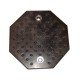Rubber pad for post lifts, octagon shape (with holes)