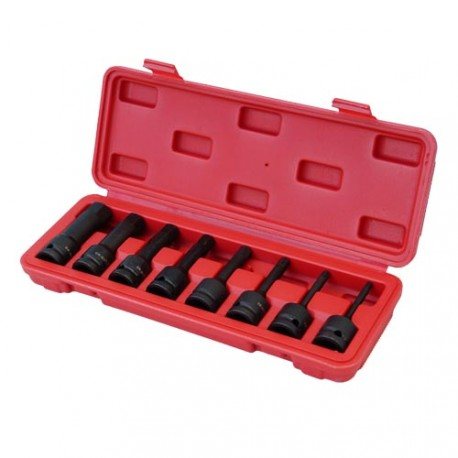 1/2" impact hex bit socket set, 5-19mm