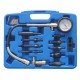 Diesel compression tester kit, with injector, glow plug adapters