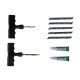 Tyre repair kit, 5pcs 100/6 insert, 2pcs 11g fluid