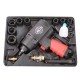 1/2" impact wrench set, 1356Nm, with 9 standard sockets