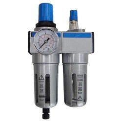 Water separator, oiler with pressure regulator 1/4", 12bar