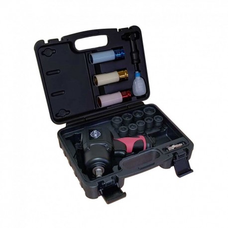 1/2" impact wrench kit, 1350Nm, 17 pieces